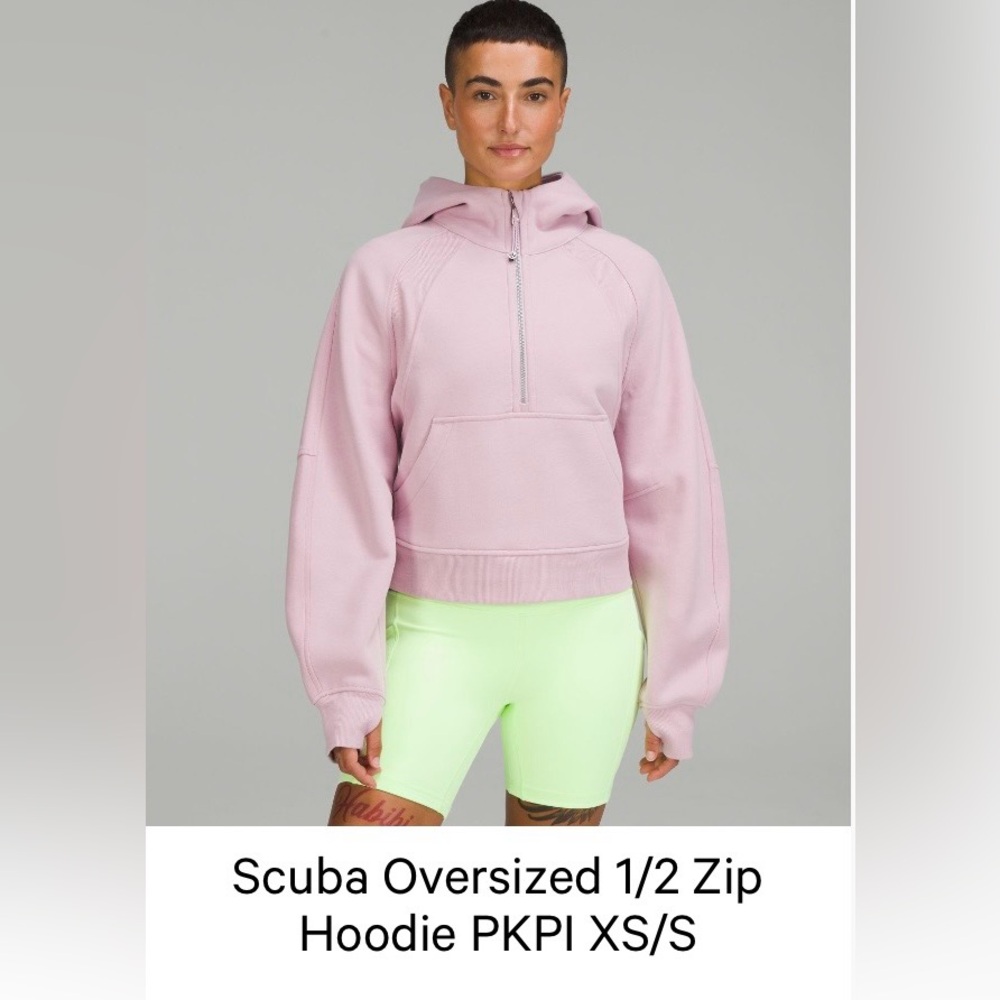 Lululemon Athletica Light Pink Scuba Oversized Hoodie